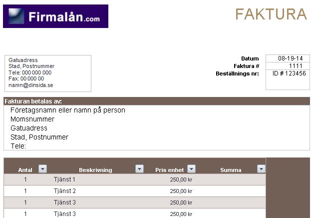 Vad Behöver En Godkänd Faktura Innehålla? Ladda Ned Gratis Fakturamall